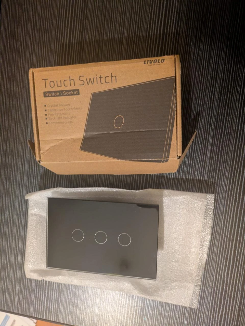 Livolo Touch Switch Preto – Interruptor Moderno